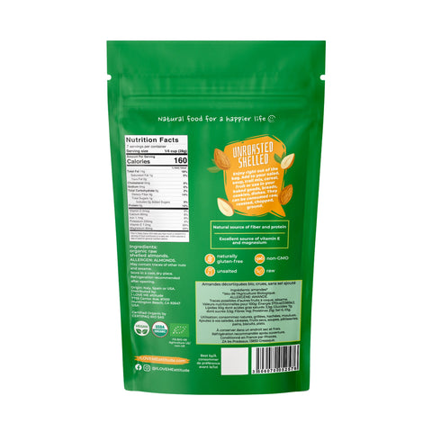 Amandes décortiquées crues Bio | Superfood Vegan | I LOVE ME