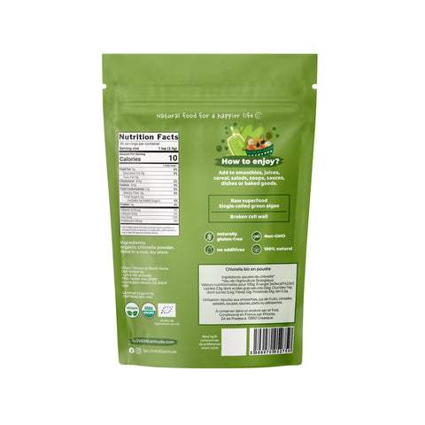 Chlorella Algue Verte en poudre Bio | A base de plantes | I LOVE ME