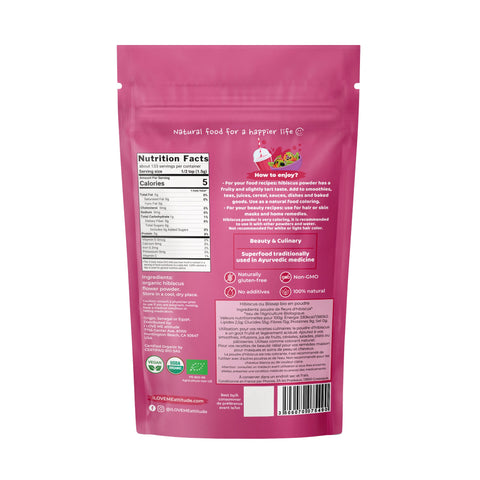 Hibiscus en poudre Bio | Superfood à base de plantes | I LOVE ME