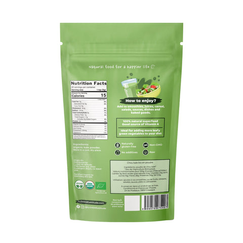 Kale Chou frisé en poudre Bio | Superfood à base de plantes | ILOVEME