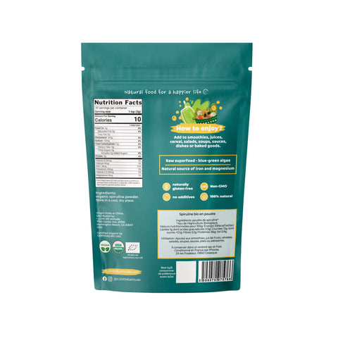 Spiruline Algue bleu-vert en poudre Bio | A base de plantes | ILOVEME