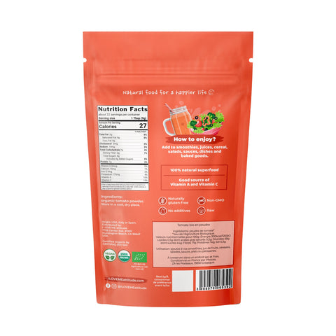Tomate en poudre Bio | Superfood A base de plantes | ILOVEMEattitude