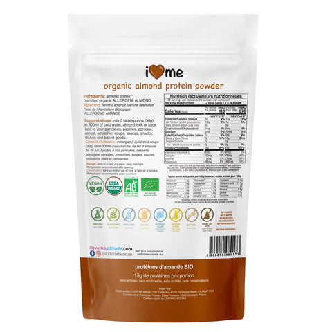 Protéines d'Amande Bio Vegan | À base de plantes | ILOVEMEattitude