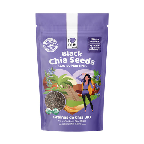 Graines de Chia noires crues Bio | Superfood Vegan | ILOVEMEattitude