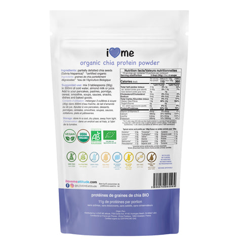 Protéines de Chia Bio Vegan | À base de plantes | ILOVEMEattitude