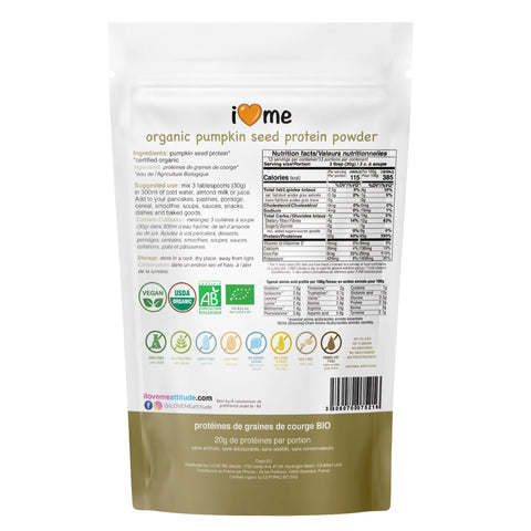Protéines de Courge Bio Vegan | À base de plantes | ILOVEMEattitude