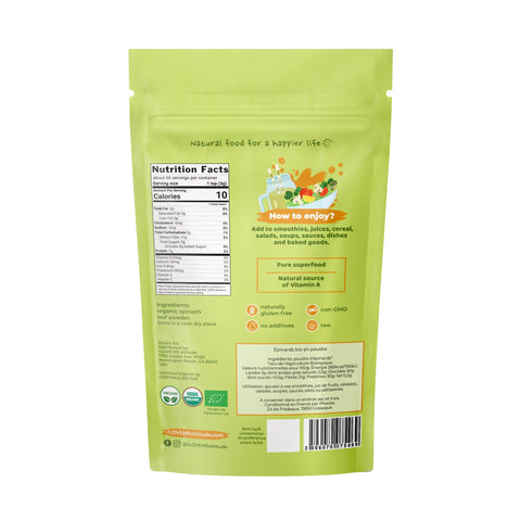 Epinards en poudre Bio | Superfood à base de plantes | ILOVEMEattitude