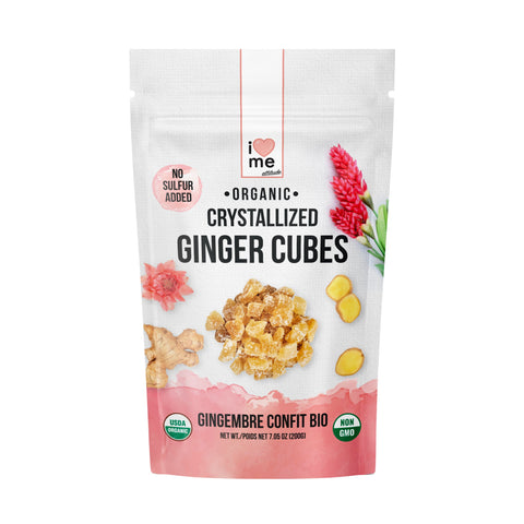 Gingembre confit cubes Bio | Superfood Fruits séchés | ILOVEMEattitude