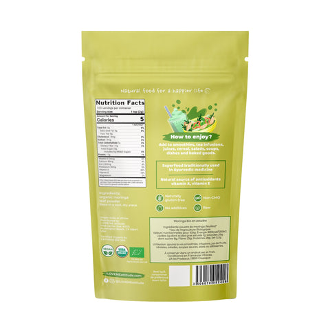 Moringa en poudre Bio | Superfood à base de plantes | ILOVEMEattitude