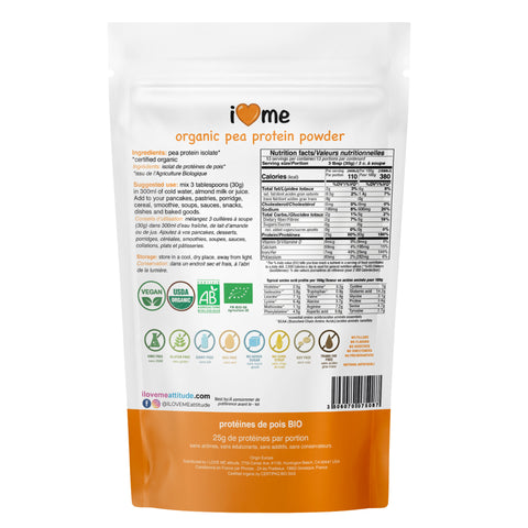 Protéines de Pois Bio Vegan | À base de plantes | ILOVEMEattitude