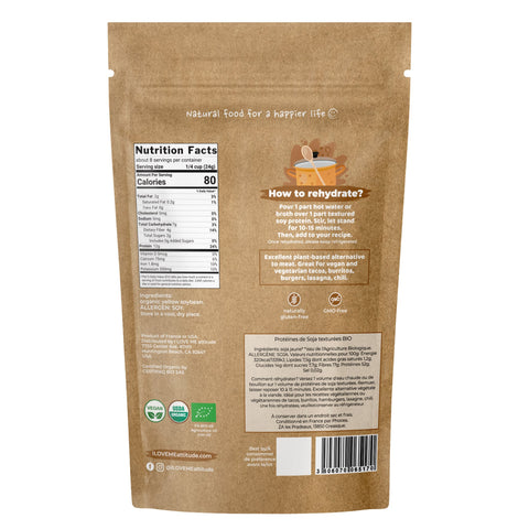 Protéines de Soja texturées Bio | Superaliment Vegan | ILOVEMEattitude
