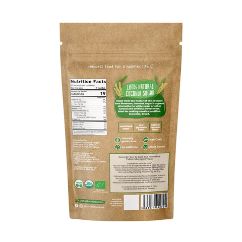 Sucre de Fleur de Coco Bio | Non raffiné, Faible IG | ILOVEMEattitude